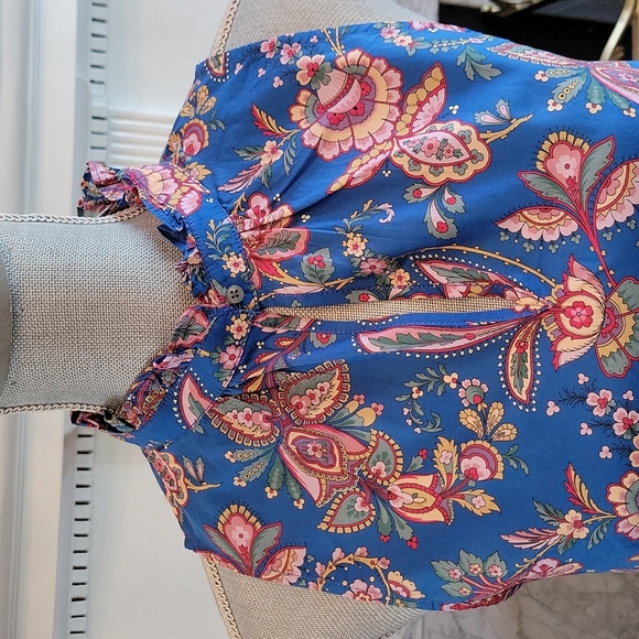 J.Crew Liberty Flora Ruffled Top - Picture 4 of 10